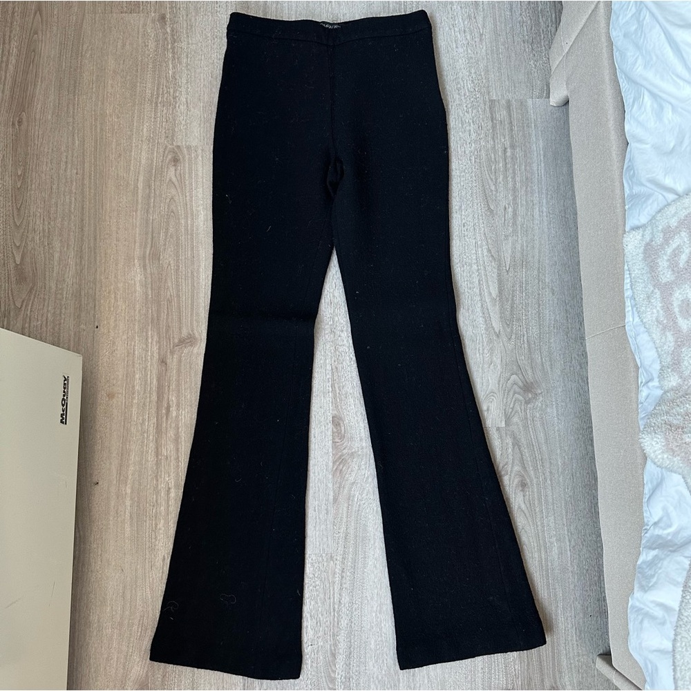 Giambattista Valli Women's Tall Black Wool Boot Cut Pants